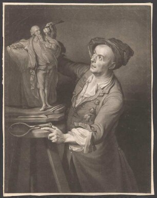 Porträt Louis François Roubiliac (1695-1762)