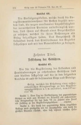 Zehnter Titel. Festsetzung der Gebühren