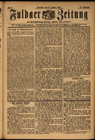 Ausgabe vom Mittwoch, den 29. Januar 1896.