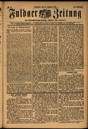 Ausgabe vom Mittwoch, den 29. Januar 1896.