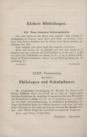XXXIV. Versammlung deutscher Philologen und Schulmänner.