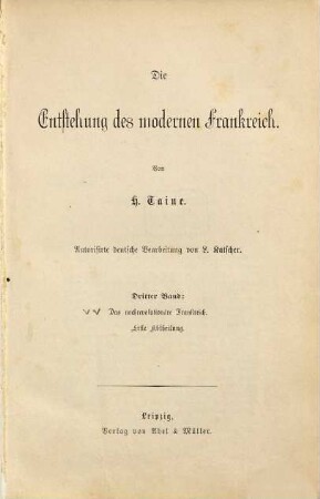 Die Entstehung des modernen Frankreich, 3,1