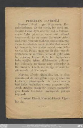 Porselen Çayıbrığı