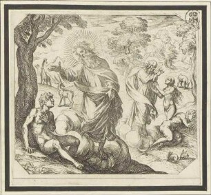 Gott erschafft Adam und Eva (aus der Serie der Schöpfungsszenen)