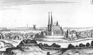 Geithain. Ausschnitt aus: Stadtansicht nach Merian, Repro