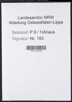 Sterberegister Standesamt Ahaus