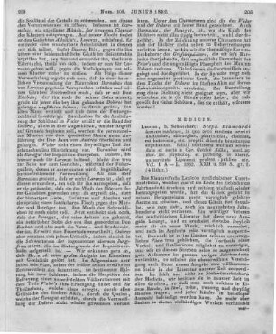 Blanckaert, S.: Stephani Blancardi Lexicon Medicum. In quo artis medicae termini anatomiae, chirurgiae, pharmaciae, chemiae, rei botanicae, etc. ; proprii dilucide breviterque exponuntur. Bearb v. C. G. Kühn. Leipzig: Schwickert 1832