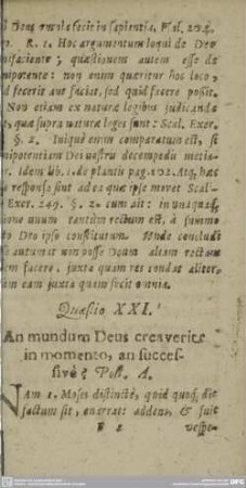Quaestio XXI. - Quaestio XXIV.