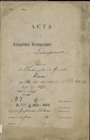 Kirchenbuchduplikate der katholischen Gemeinde (T 1863-1874). (Gemeinde: Katholische Gemeinde )