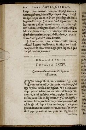 Collatio VI. Novella LXXIV. - XXCVIII.