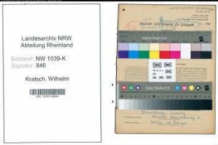 Entnazifizierung Wilhelm Kratsch , geb. 03.02.1916 (Bankangestellter)