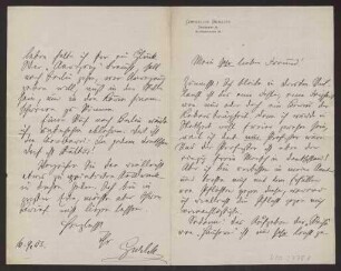 Schreiben an Hermann Muthesius (Brief)