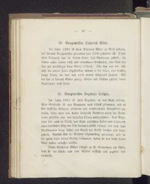 31. Burgemeister Segebade Crispin.