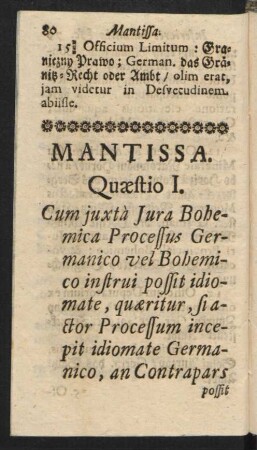 Mantissa.