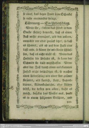 Lähmung - Ein Ueberschlag