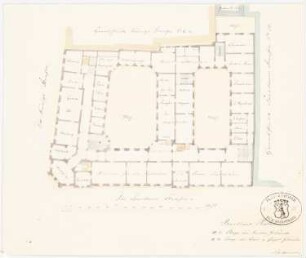 Altes Berliner Rathaus Umbau: Grundriss 3.OG Vordergebäude und 4.OG Quer- und Flügelgebäude