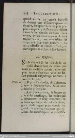 Des Rapports