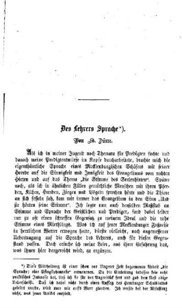 Des Lehrers Sprache