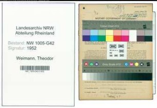 Entnazifizierung Theodor Weimann , geb. 11.12.1880 (Friseurmeister)