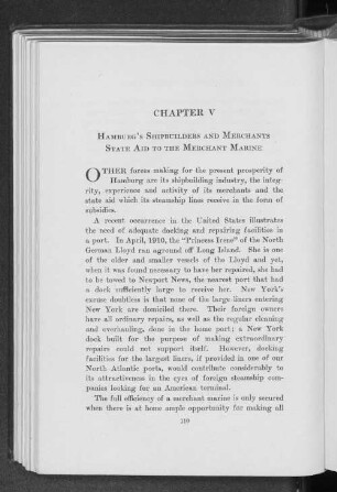 Chapter V Hamburg's Shipbuilders and Merchants State Aid to the Merchant Marine