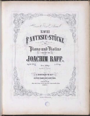 Zwei Fantasie-Stücke : für Piano u. Violine ; op. 58. 2. 13 S. - Pl.Nr. 2639