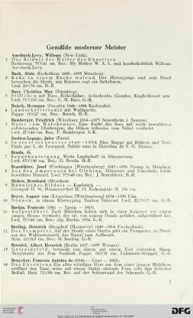 Gemälde moderner Meister (Nr. 1-169)