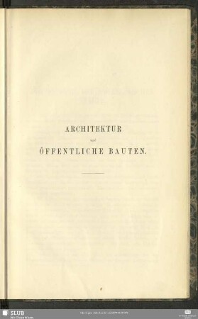 Architektur und Öffentliche Bauten