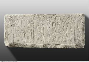 Reliefblock aus dem Grab des Rij: Prozession von Gabenträgern