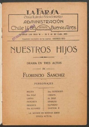 Nuestros hijos : drama en tres actos