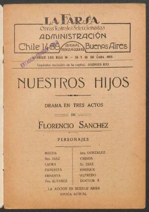 Nuestros hijos : drama en tres actos