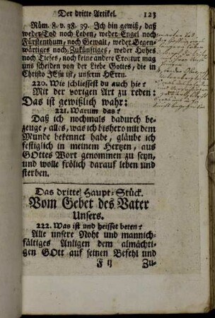 Das dritte Haupt-Stück. Vom Gebet des Vater Unsers