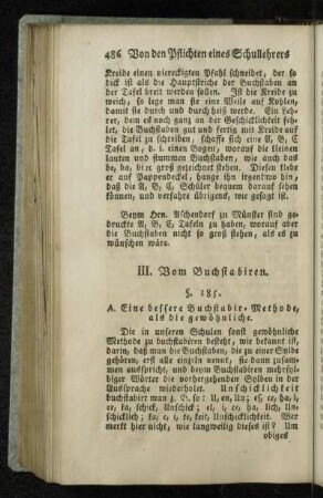 III. Vom Buchstabiren.