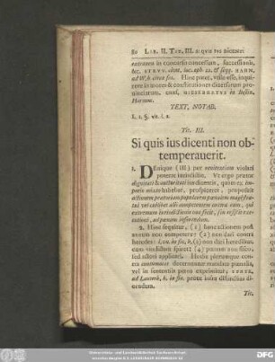 Tit. III. Si quis ius dicenti non obtemperaverit.