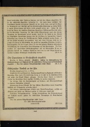 Erfolgreicher Vorstoß an der Yser.