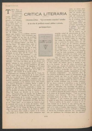 Crítica literaria - Literatura erótica