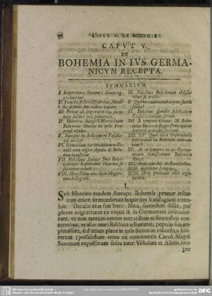 Caput V. De Bohemia In Ius Germanicum Recepta