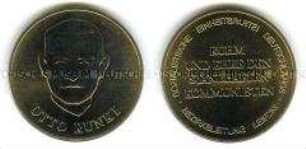 Medaille der Sozialistischen Einheitspartei Deutschlands auf Otto Runki