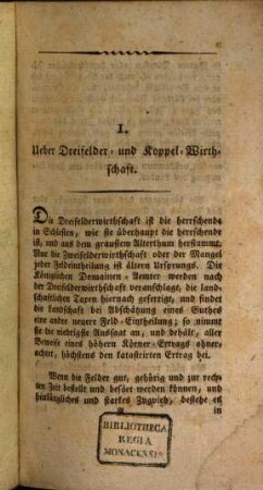 Annalen der schlesischen Landwirthschaft. 1. 1804