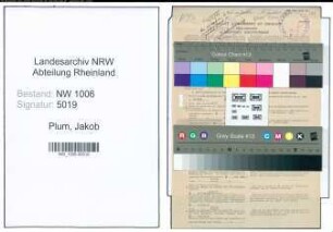 Entnazifizierung Jakob Plum , geb. 28.02.1896 (Bankbeamter)