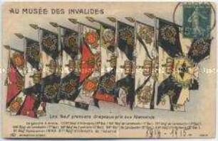 Erbeutete deutsche Fahnen im Musèe des Invalides