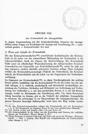 A. Wesen und Aufgabe der Kriminalistik