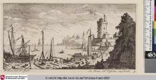 [Hafenansicht; Oblong view of a harbour]