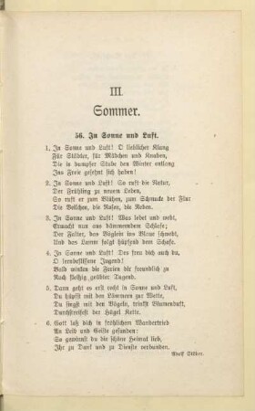 III. Sommer