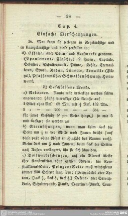 Cap. 4. Einfache Verschanzungen