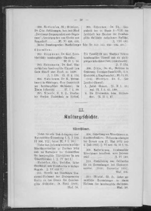 III. Kulturgeschichte.