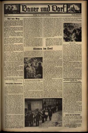 Dritte Ausgabe vom Samstag, den 21. September 1935.