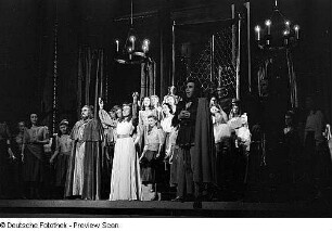 Szenen aus der Oper "Simone Boccanegra" von Giuseppe Verdi an der Städtischen Oper (heute Deutsche Oper) Berlin