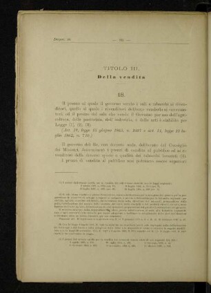 Titolo III. Della vendita