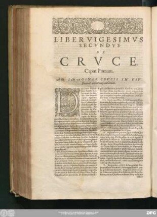 Liber Vigesimus Secundus. De Cruce.