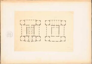 Kunsthalle: Grundriss EG, 1. OG (aus: Konkurrenzentwürfe. Fotografien von Bohnstedts Entwürfen, 1857-1864)